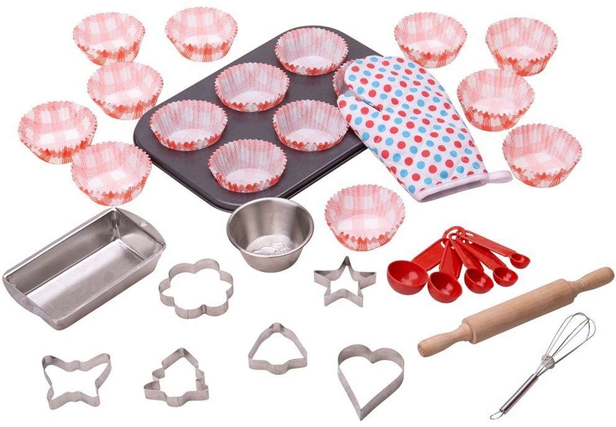 Set de pâtisserie du chef Bigjigs, 23 pièces.