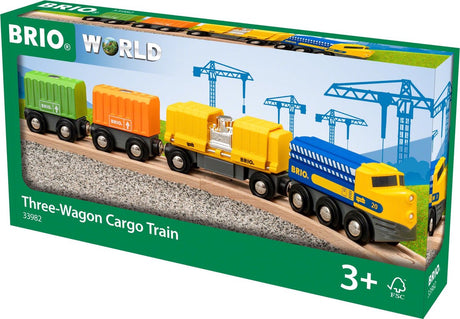 Train de marchandises Brio avec trois wagons - 33982