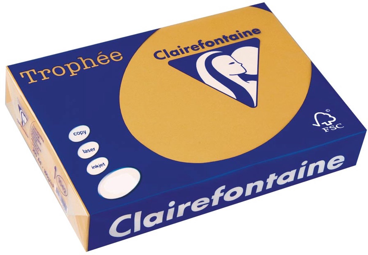 Clairefontaine trophée pastel a4 marron moka 160 g 250 feuilles