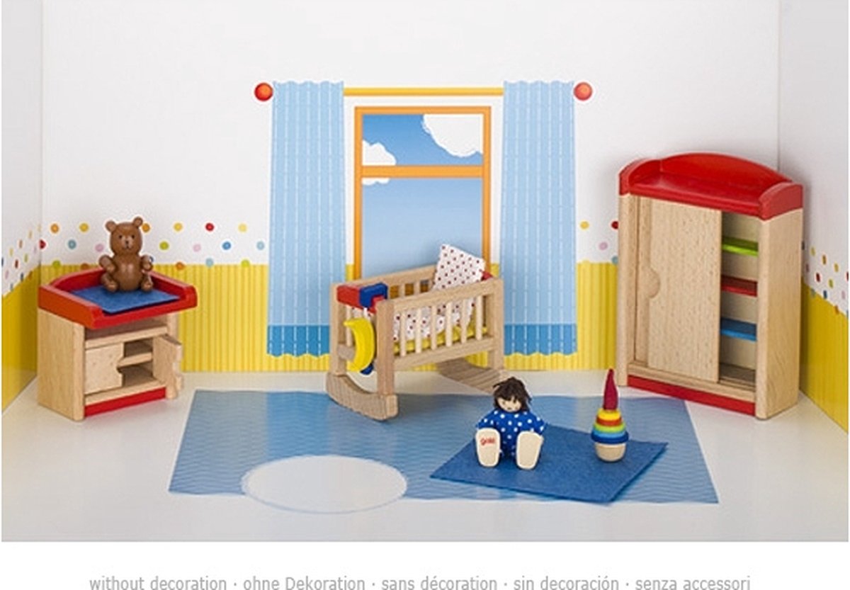 Chambre bébé Goki pour maison de poupée