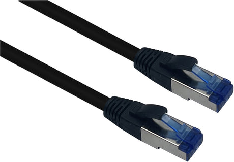 Helos câble patch extérieur s ftp cat 6a noir 45,0m