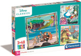 Disney Clementoni Jigsaw Puzzle Super Color Square Classics, 3x48st.