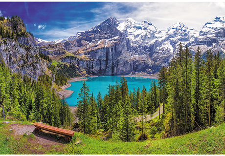 Trefl puzzle oeschinensee alpes suisse 1500 pièces paysage.