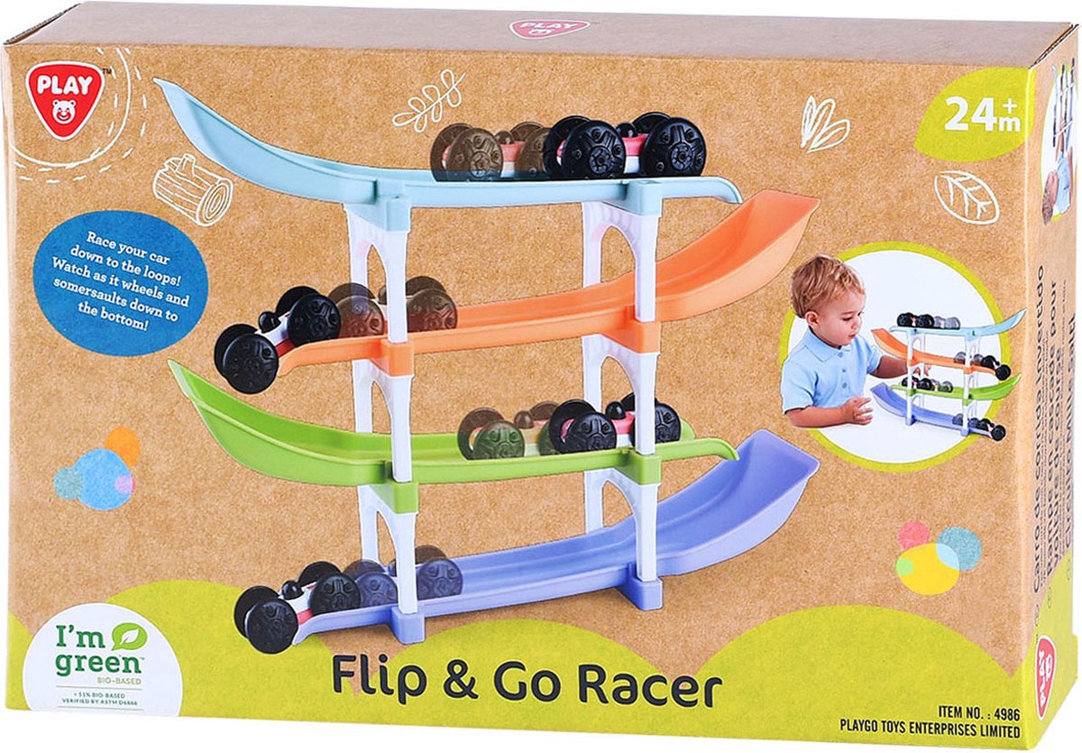 Playgo biosourcé flip and go piste de course automobile - 11 pcs.