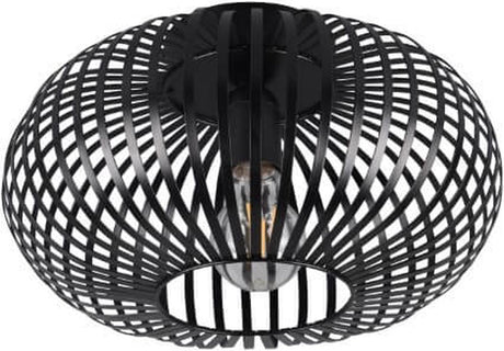 Trio johann - plafonnier - noir mat - excl. 1x e27 60w - p: 30cm