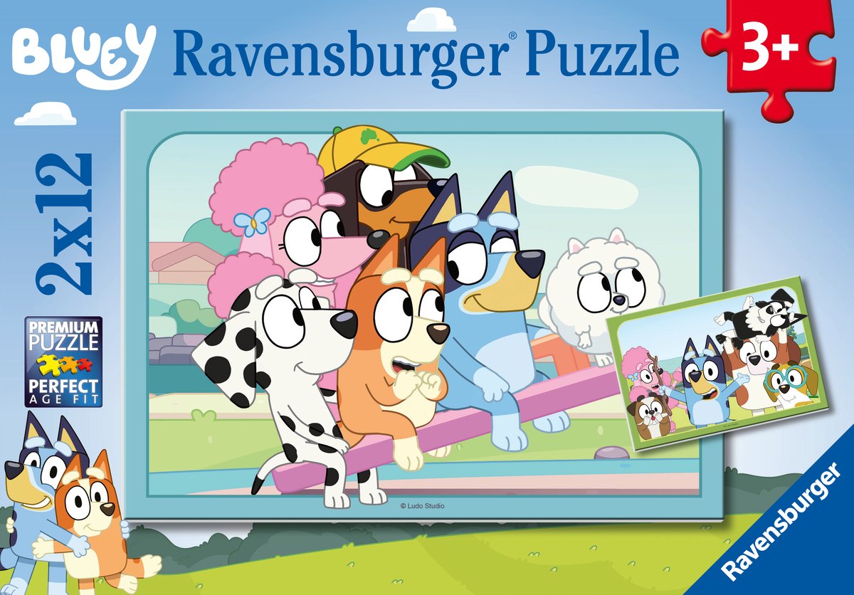 Ravensburger puzzle bleu 2x12 pièces