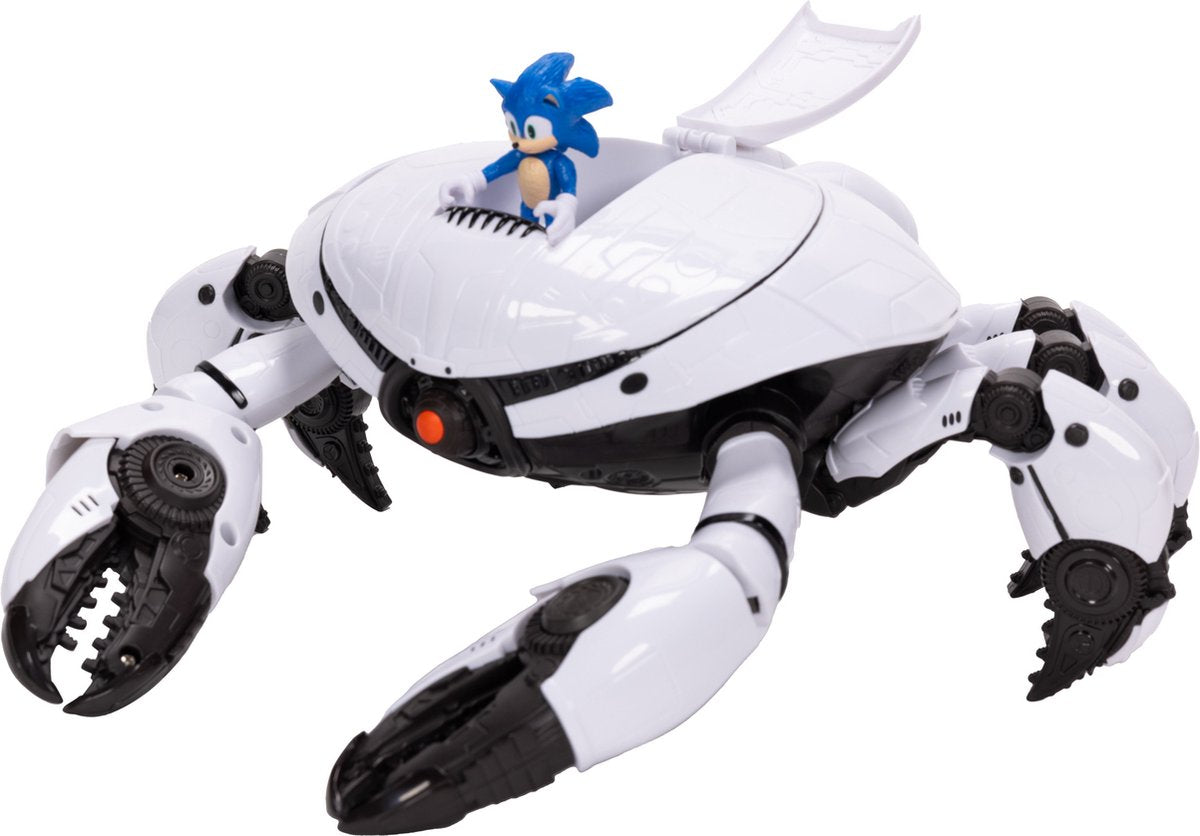 Jakks Sonic Movie, coffret de jeu : cuirassé avec figurine sonique, 6 cm
