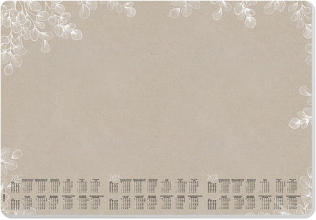 Sous-main Sigel - format A2 - eucalyptus naturel - avec calendrier 2026 2027 2028 - coins arrondis - si-h6316