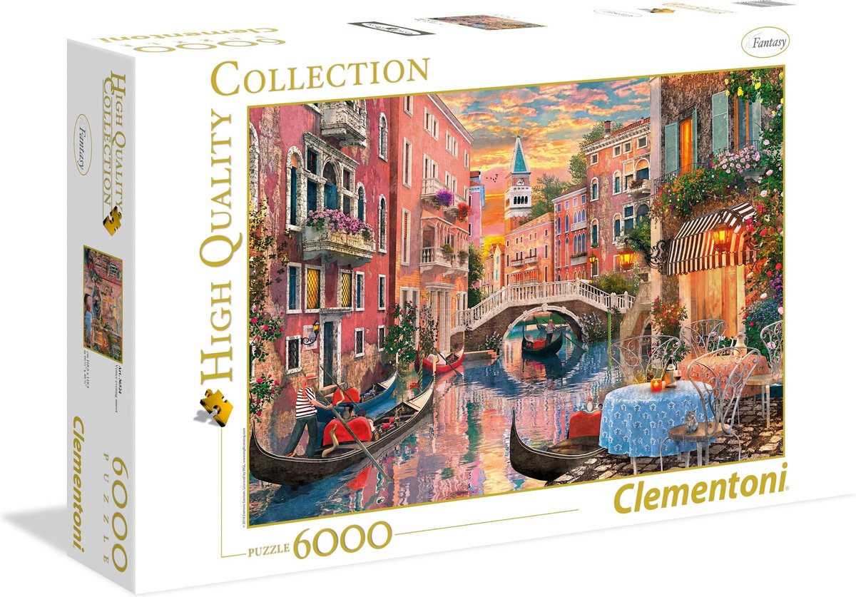 Clementoni - puzzle - 6000 pièces - coucher de soleil à Venise - collection de haute qualité - puzzle pour adultes