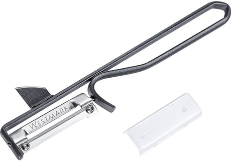Éplucheur Westmark, 1 pièce – éplucheur de pommes de terre ergonomique en acier avec lame en acier inoxydable – éplucheur universel pour légumes et fruits – anthracite, 10617770