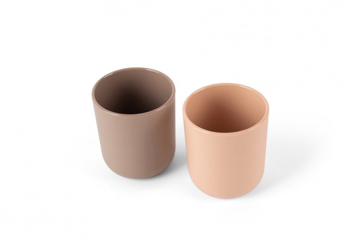 Service de tasses Dantoy beige moka, 2 pièces.