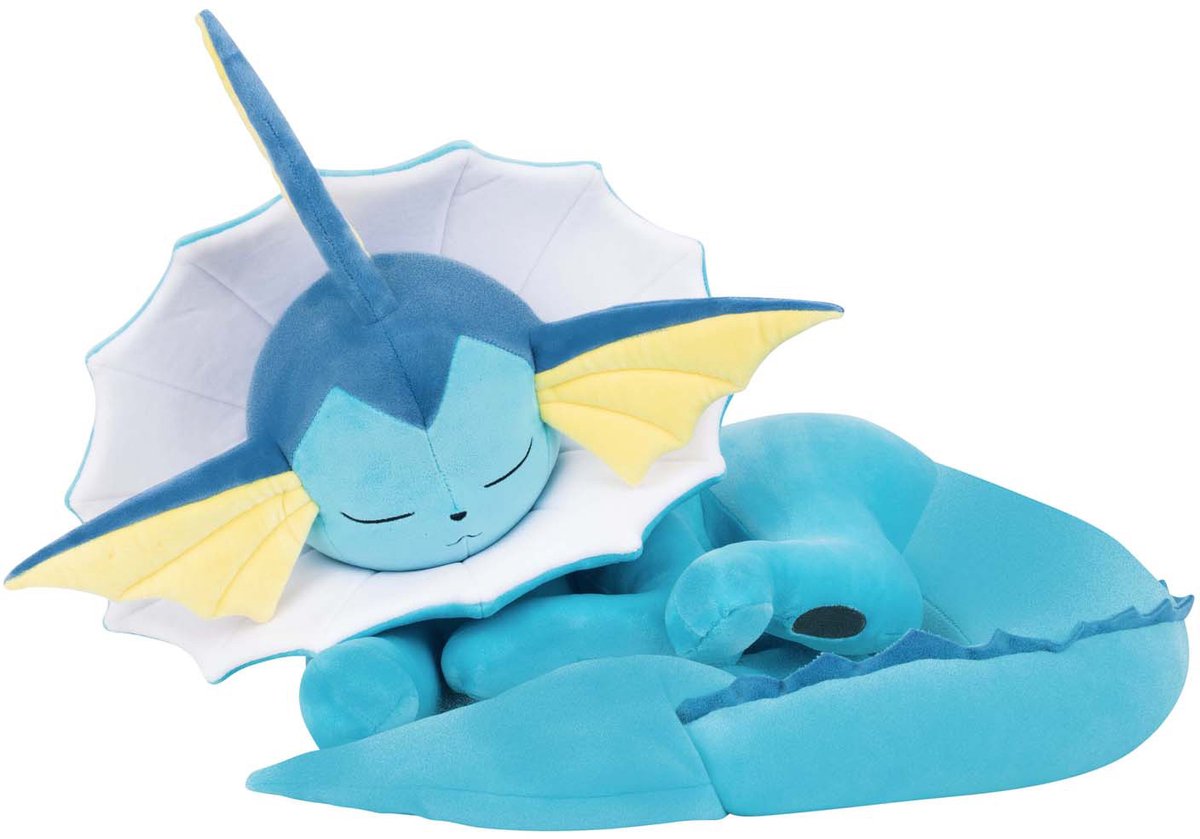 Jazwares peluche pokémon peluche vaporeon endormi - 45cm