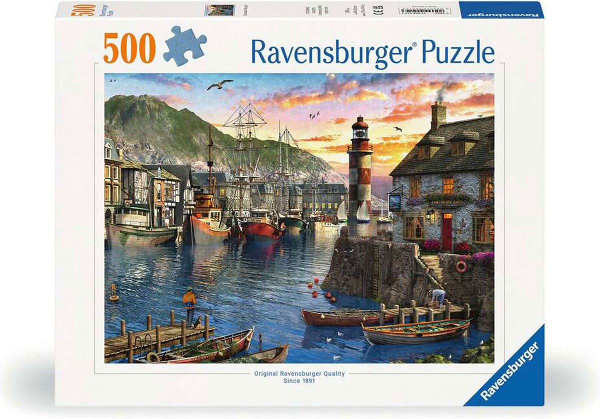 Ravensburger puzzle port matin - puzzle 500 pièces pour adultes.