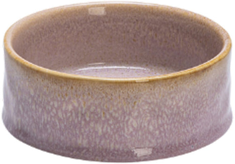 Designed by lotte jace voerbak hond - eetbak drinkbak - vaatwasserbestendig - keramiek - roze - 450 ml