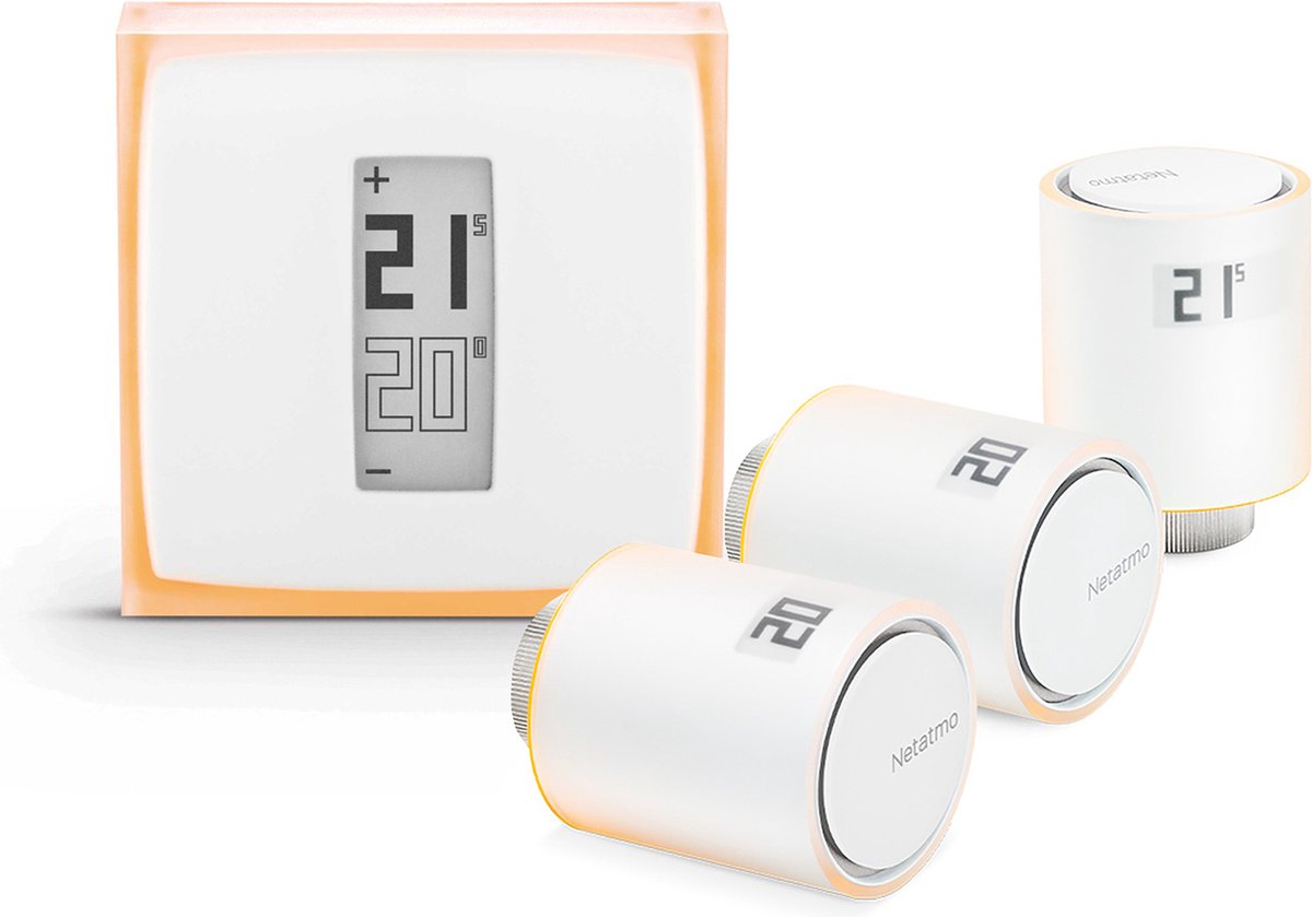 Pack Netatmo « thermostat intelligent + 3 boutons de radiateur intelligents »