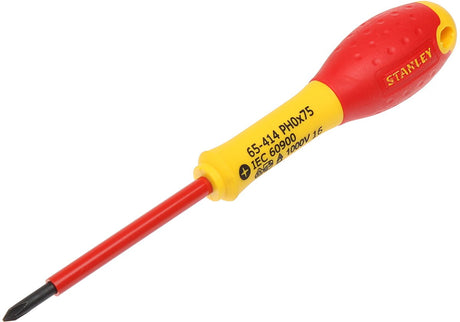 Stanley outils à main tournevis fatmax phillips vde ph0 x 75mm - 0-65-414