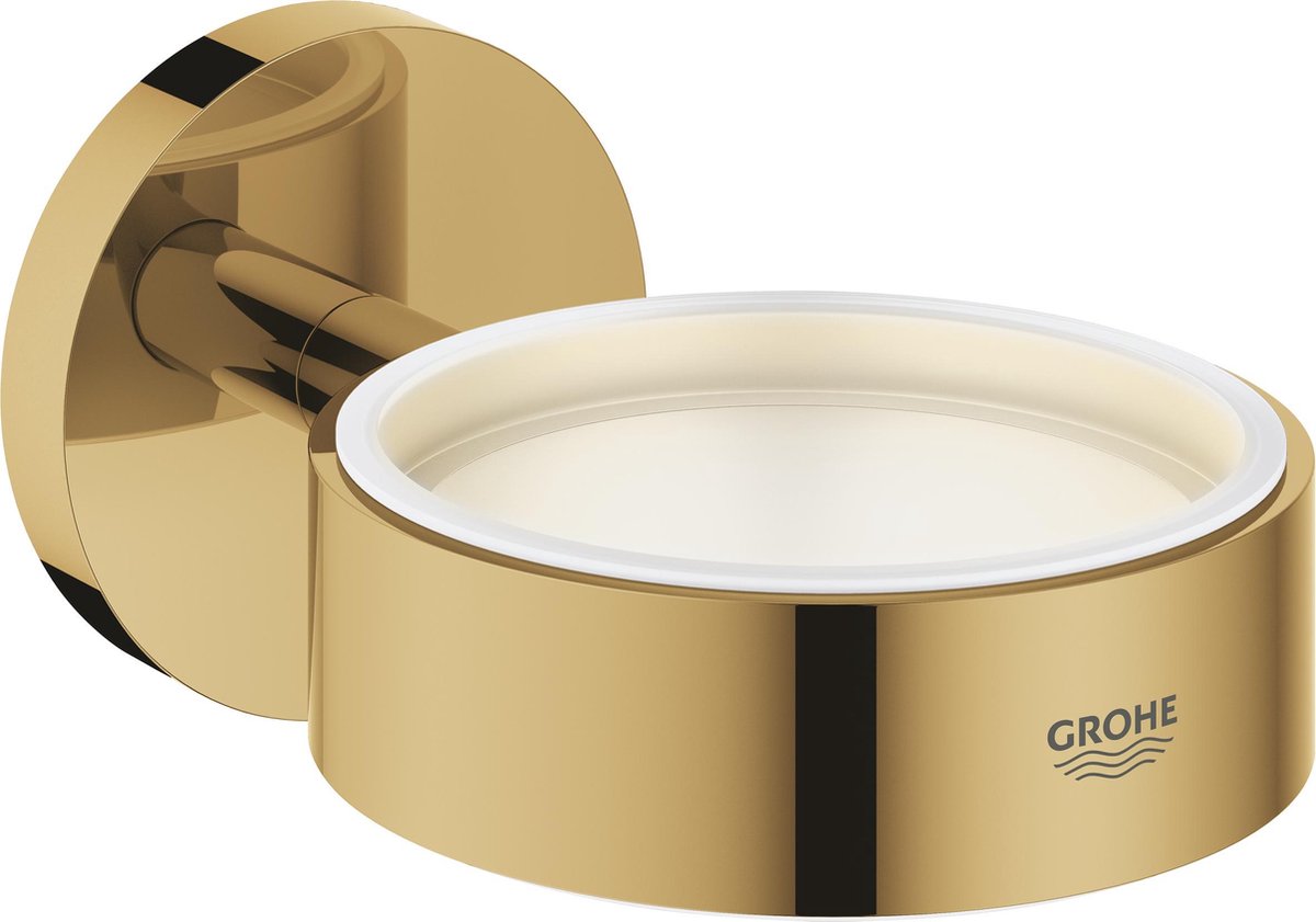Support Grohe essentials pour distributeur de savon ou verre - montage mural - cool Sunrise (or)