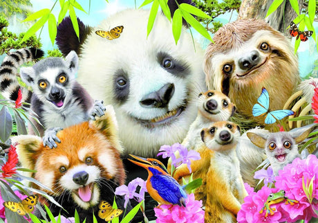 Educa puzzle amis aux yeux noirs selfie 300 pièces animaux.