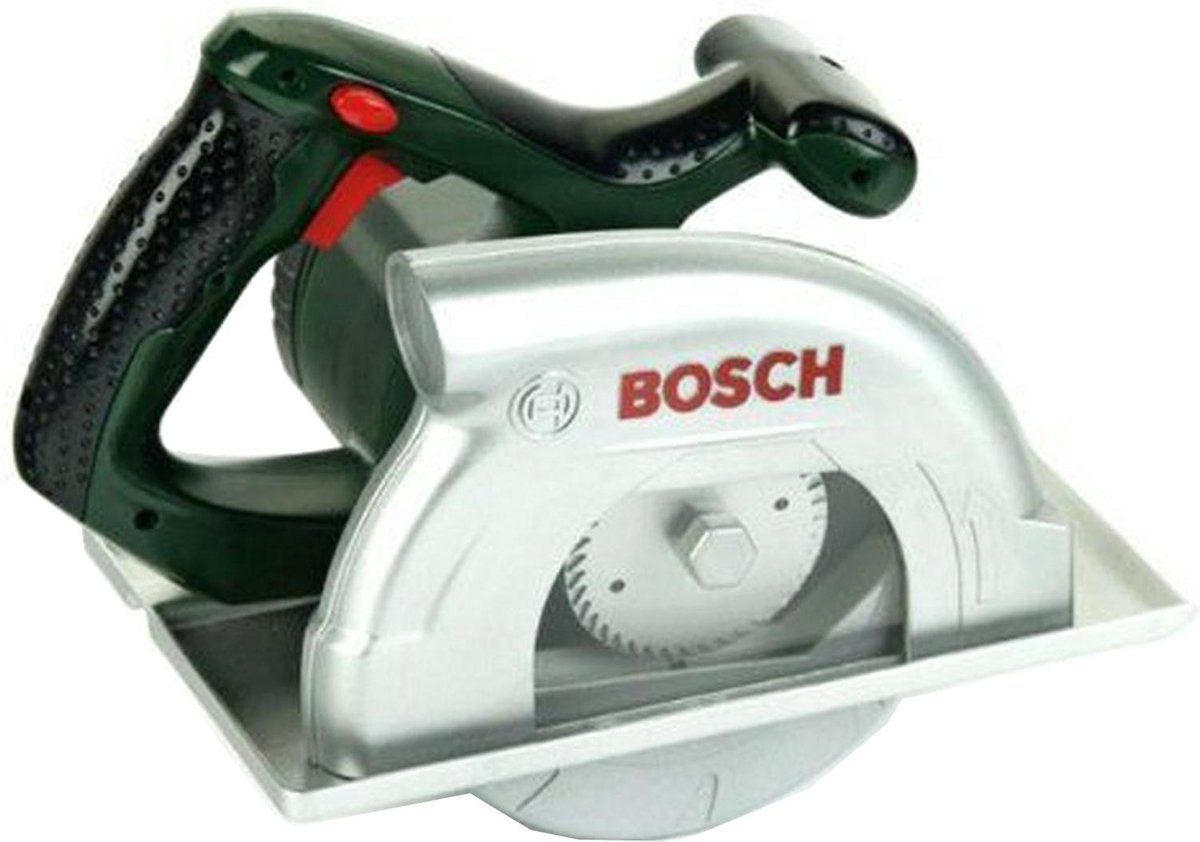 Klein Toys Bosch Mini scie circulaire jouet - 23x16x14,5 cm - incl. une lame de scie rotative, effets lumineux et sonores - vert