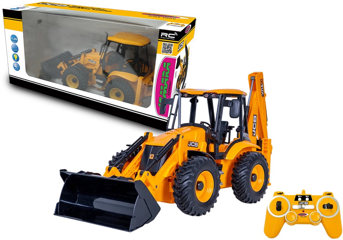 pelle JCB tractopelle 1:20 jaune