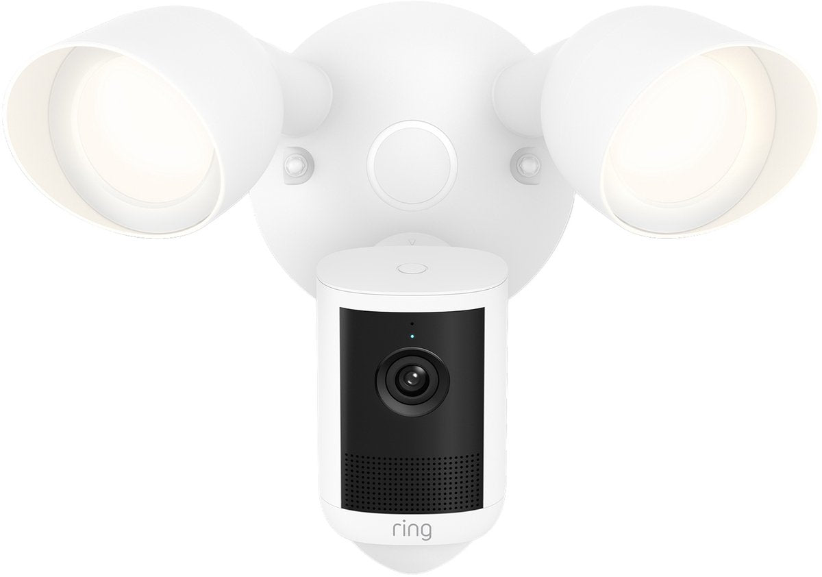 Ring camera met schijnwerpers (nieuwste generatie) - wit - 2k video