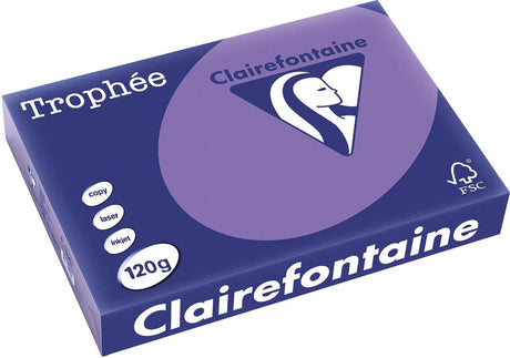Clairefontaine trophée intense | papier de couleur | a4 | 120g | 250 feuilles | violette