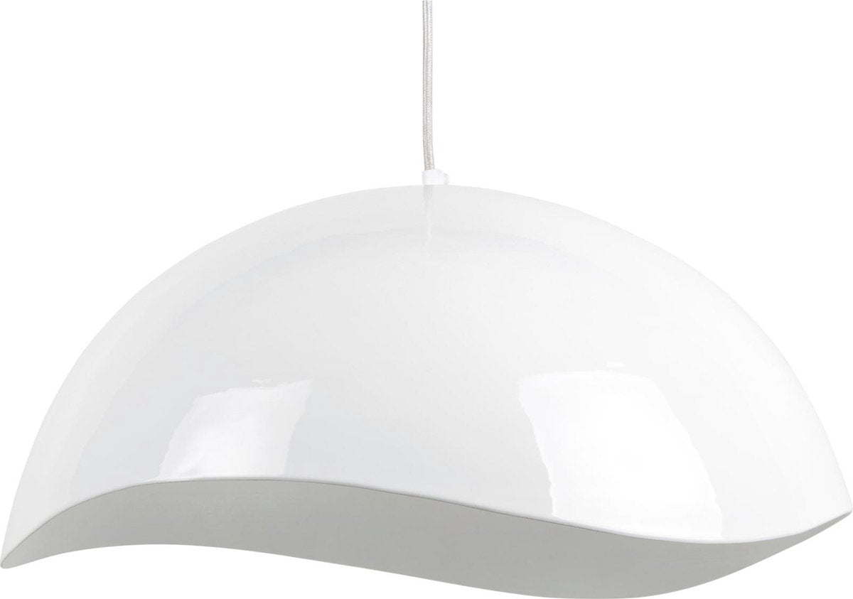Leitmotiv hanglamp waved - wit - ø50cm - scandinavisch - hanglampen eetkamer, slaapkamer, woonkamer