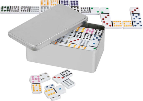 Domino Philos double 12 en boîte métal