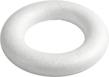 Creativ Company Styropor Ring White avec dos plat, 35 cm
