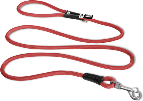 Laisse confort stretch Curli rouge - laisse pour chien - 180x0,8 cm ronde nylon ø 8 mm