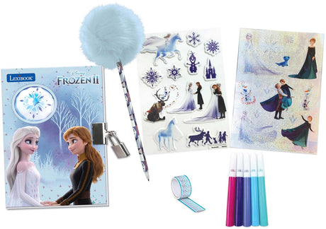 Journal secret électronique glacé Lexibook avec éclairage et accessoires (autocollants, stylo, stylo de couleur)