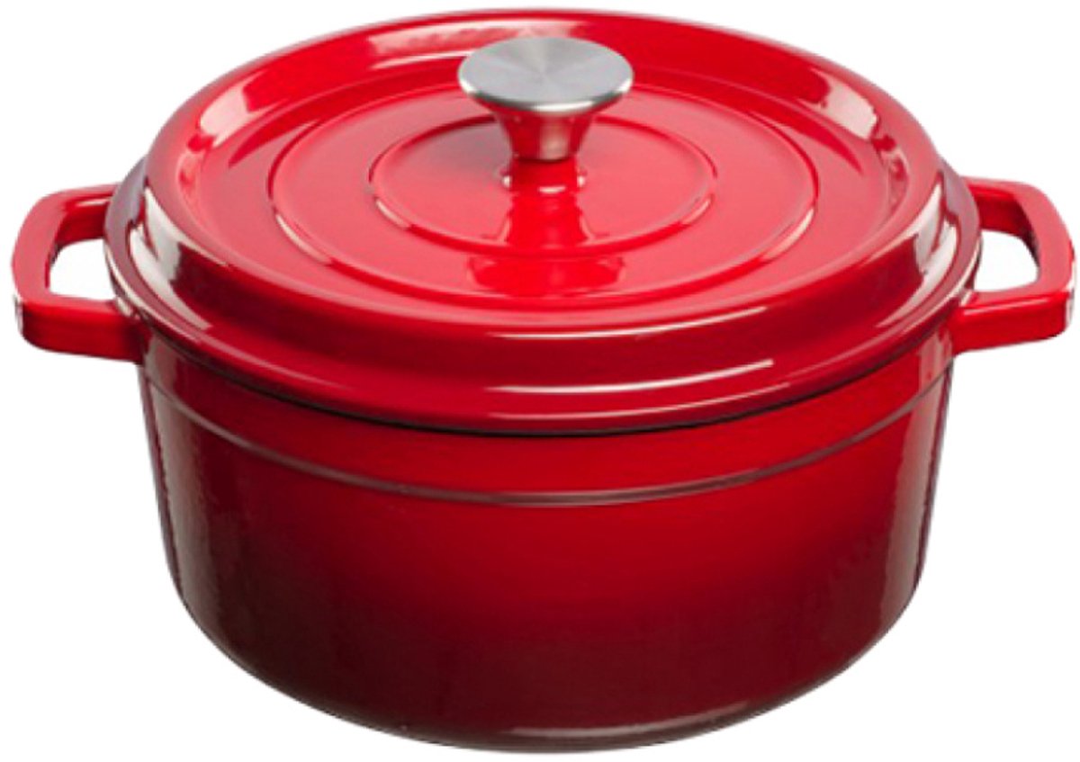 Grand feu - cocotte en fonte émaillée - 4,7 ltr. - rouge