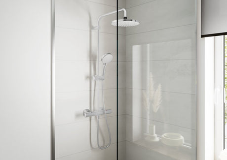 Mélange de vernis Hansgrohe - tube de douche - chrome - avec thermostat