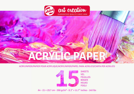 Talens art création papier acrylique a4 290 g 15 feuilles