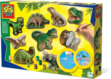 Ses creative ses moulage et peinture en plâtre - le monde des dinosaures