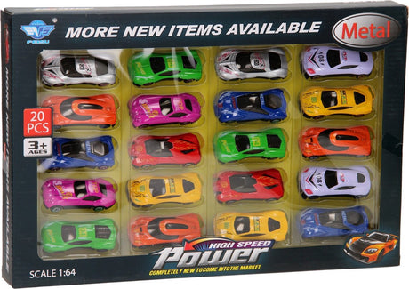 Lobbes Toys BV Coffret de voitures de luxe - 20 pièces 1:64