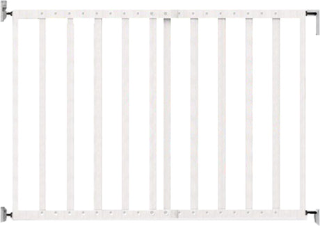 Barrière d'escalier extensible en bois Noma blanc | barrière de sécurité | portail à vis | porte pour chien | porte enfant