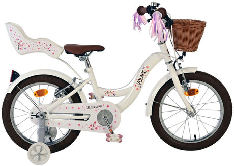 Volare Blossom Children's Bicycle - Girls - 16 pouces - blanc - deux freins à main