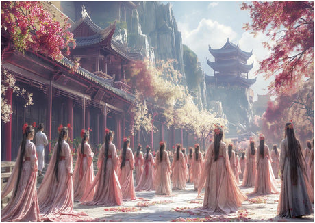 Puzzle Educa geishas - 1000 pièces Japon thème adultes.