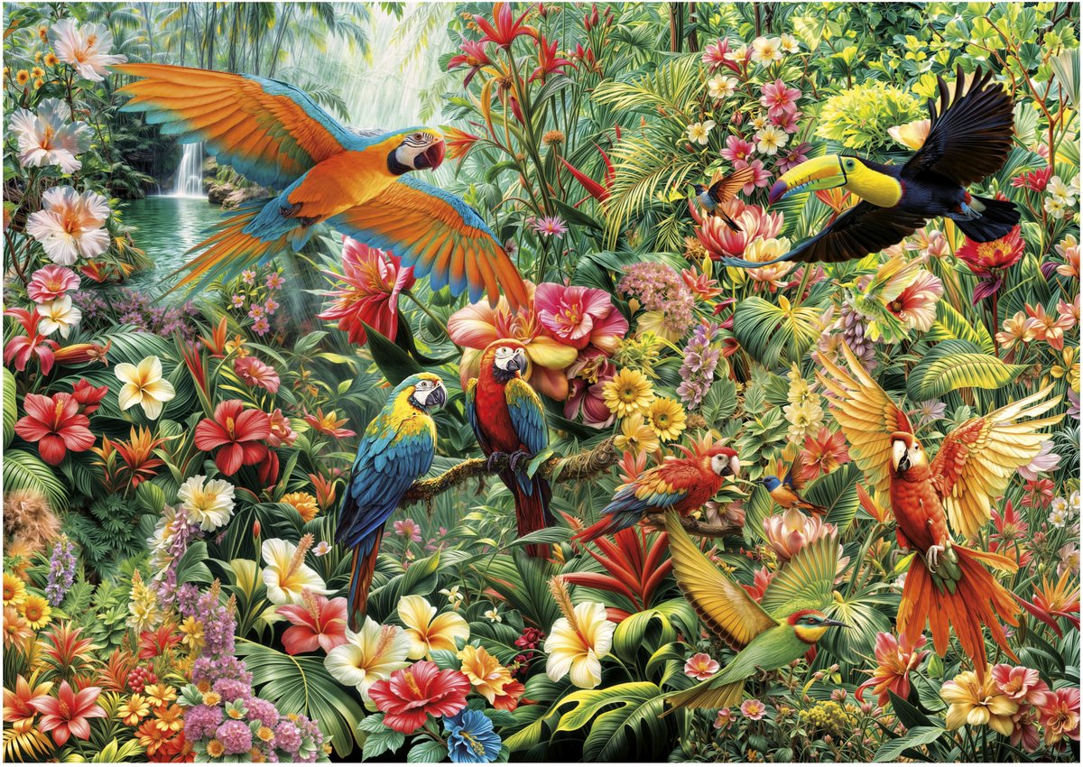 Educa puzzle oiseaux amazoniens - puzzle 2000 pièces adultes.