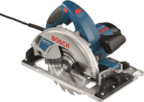 Scie circulaire Bosch professional gks 65 gce - adaptateur d'extraction, lame de scie hm 190 mm ø, clé à six pans creux sw 5