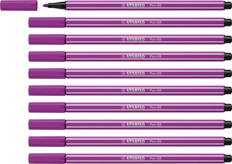 Stabilo pen 68 - feutre premium - lilas - boîte de 10 pièces