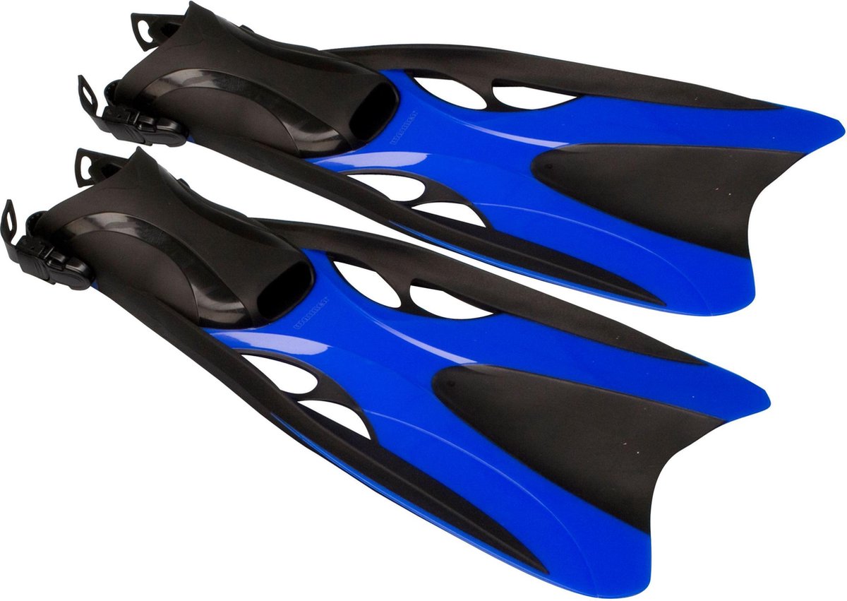 Waimea palmes de natation - réglables - adultes - noir cobalt - taille 42-47