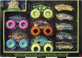 Ensemble Hot Wheels Monster Trucks GITD, 10 pièces.