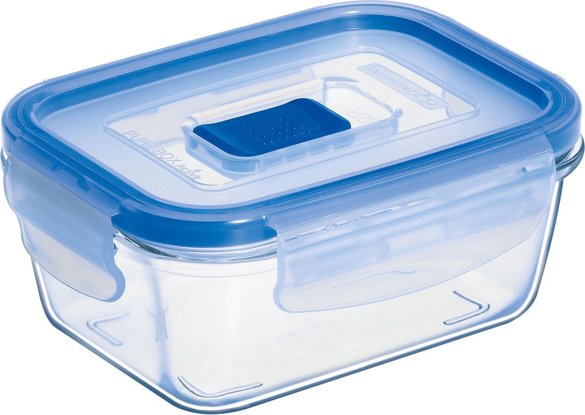 Récipient pour aliments frais actif Luminarc pure box - verre - carré - 0,38 l