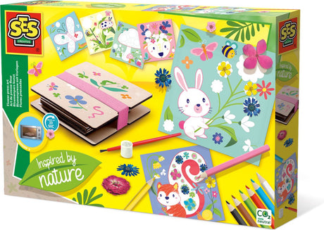 Ses creative ses - flower press art - inspiré de la nature - fleurs séchées sans temps d'attente - au micro-ondes - avec cartes de couleurs