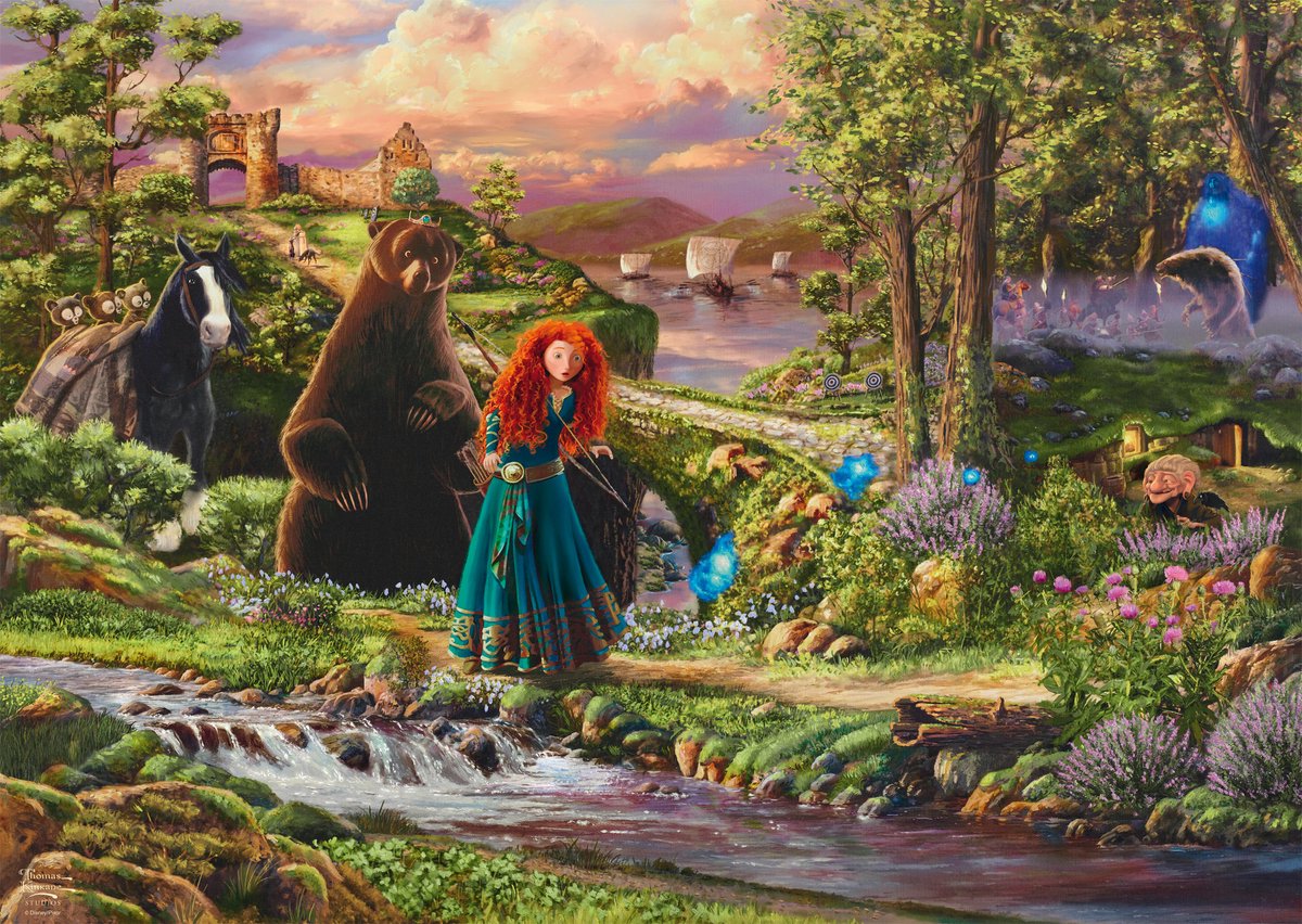 Puzzle Schmidt Disney Brave Merida 1000 pièces film de dessin animé.