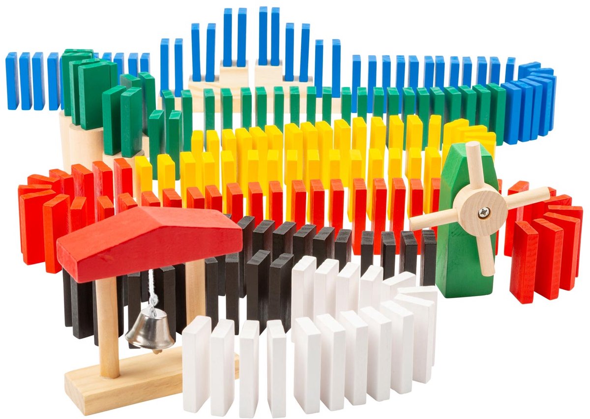 Small foot - rallye de dominos en bois, 490 pcs.