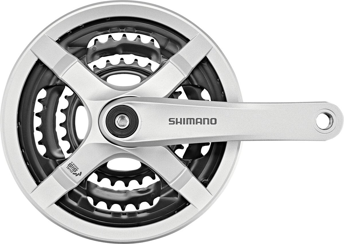 Pédalier Shimano 6 7 8 vitesses – 175 mm – 48 38 28 dents – argent