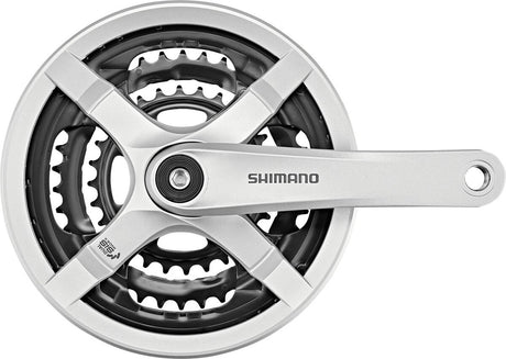 Pédalier Shimano 6 7 8 vitesses – 175 mm – 48 38 28 dents – argent